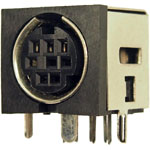 FC680945 MDHS 8 pin screened horizontal miniature DIN socket
